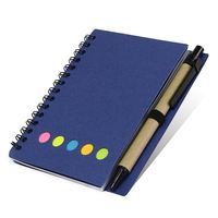 Carnet personnalisé imprimé avec couverture en PP, stylo et notes adhésives pour étudiants