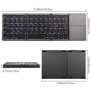 Mini <span class=keywords><strong>Teclado</strong></span> Inalámbrico Plegable Ultrafino con <span class=keywords><strong>Bluetooth</strong></span>, Nuevo Lanzamiento, Panel Táctil <span class=keywords><strong>para</strong></span> iPad, Teléfonos Móviles Android y iPhone - Product Image 2