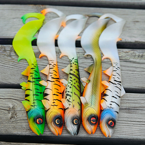 Leurre de pêche Spinpoler, queue longue ondulée, swimbait souple 17,5 cm 22 cm, leurre pour gros gibier, action nageuse séduisante, pour brochet et black-bass - Product Image 6