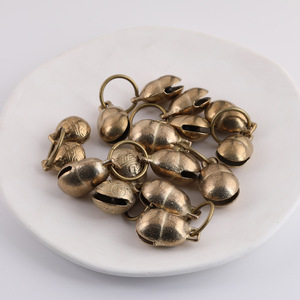 Brass Pet Bell Peanut Shape Middle Size Classic DIY Jewelry Accessories For <b>Dog</b> Ornaments - Product Image 3
