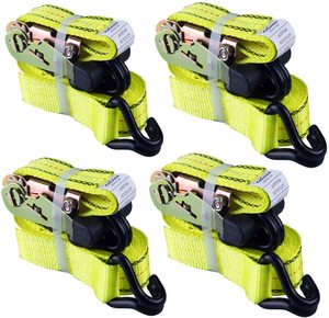 Lot de 4 sangles d'arrimage en polyester pour remorque, 1 pouce, 1500 LBS, avec boucle à came et cliquet pour <span class=keywords><strong>moto</strong></span> - Product Image 5