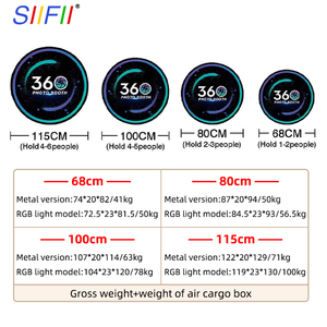 Fotocamera da <span class=keywords><strong>360</strong></span> gradi con cabina per Selfie 115cm con custodia di volo 4 compatibile con smartphone iPad SLR-perfetto regalo di compleanno - Product Image 5