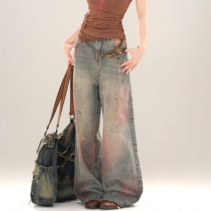 Fabrication de jambe large en denim lavé de haute qualité - Product Image 1