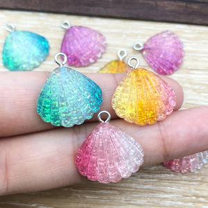 Pendentif en résine colorée à paillettes, forme irrégulière, pour accessoires de bijoux à faire soi-même, pièces artisanales faites à la main SN504 - Product Image 2