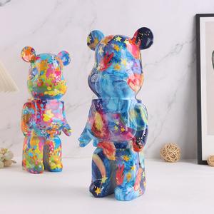 Salvadanaio in Resina a Forma di Orso Violento Decorazioni Nautiche per la Casa Ornamento Animale Anime per Regalo Aziendale Statuetta Decorazione Natalizia - Product Image 3
