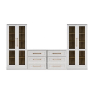 Table de chevet <span class=keywords><strong>blanche</strong></span> pour chambre à coucher, armoire de salon, <span class=keywords><strong>commode</strong></span> en bois avec <span class=keywords><strong>3</strong></span> tiroirs - Product Image 2