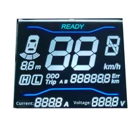 Brillanter TN-Negativ-Display-Segment-LCD-Bildschirm mit schwarzem Rahmen und Siebdruck für Autoradio-Bedienfeld
