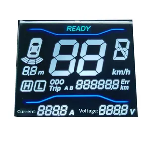 高亮 TN 负显段码屏 <span class=keywords><strong>LCD</strong></span> 显示屏 黑框丝印 汽车用收音机控制面板 - Product Image 4