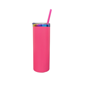 Gobelet isotherme fin et droit de 20 oz en acier inoxydable coloré, plaqué arc-en-ciel sous le revêtement, pour gravure laser - Product Image 3
