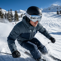 Masque de ski/snowboard OTG compatible myopie, anti-buée, double lentille, protection UV400, monture TPU, sangle réglable, triple ventilation