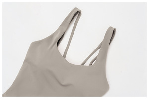 Kadınlar için yeni varış spor Bodysuit Romper spor Yoga egzersiz ince kemer çapraz güzel geri şort spor Romper - Product Image 5