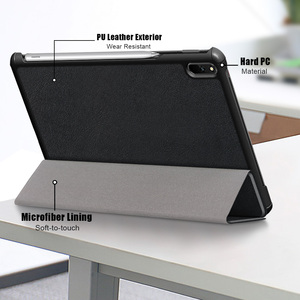 Slim MagneticTrifold Stand PU Funda de cuero Smart Cover Shell para <span class=keywords><strong>Huawei</strong></span> <span class=keywords><strong>MatePad</strong></span> <span class=keywords><strong>11</strong></span> <span class=keywords><strong>2021</strong></span> - Product Image 4