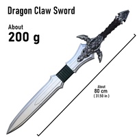 Espada de Espuma de PU, Modelo de Arma de Anime, Accesorio de Juego de Guerra, Espada de la Guardia Real, para Disfraces, Halloween, Regalos, Maquillaje y Fiestas