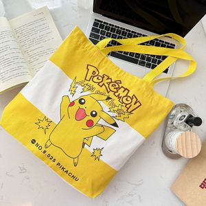 Sac à bandoulière en toile grande capacité Kawaii pour enfants, sac à livres coloré, porte-monnaie KT Cat, sac à dos Pokémon <span class=keywords><strong>Pikachu</strong></span> - Product Image 4