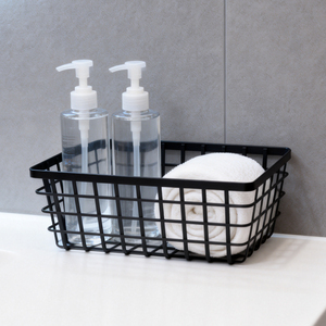 Panier de rangement en acier au carbone durable, résistant à la rouille, écologique, moderne, multi-usages, grande capacité, avec design d'égouttage pour le rangement - Product Image 4