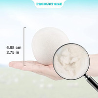 2024 100% boules de laine bio pure de nouvelle-zélande boules de sèche-linge accessoire de Machine à laver boules de lessive réutilisables