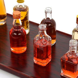 Bouteilles en verre miniatures portables anti-fuite réutilisables transparentes pour les voyages, les bars en plein air, les mariages, les dégustations, les cadeaux et les fournitures - Product Image 3