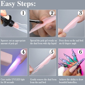 Hot-selling Acrylic <b>Nail</b> Mold butterfly <b>Extension</b> <b>Nail</b> Mold Rapid Phototherapy <b>Nail</b> Paper-free Tray 150 Pieces Boxed - Product Image 4