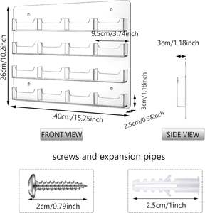 Modern Washable Eco-Friendly Plastic Magazine Literature Holder 1/<b>3</b> A4 Size Custom Brochure Rack Free Standing Leaflet Holder - Product Image 6