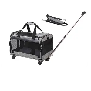 <span class=keywords><strong>Chien</strong></span> et Chat <span class=keywords><strong>Transport</strong></span> Transporteur Sac Pet Cages avec roues - Product Image 1