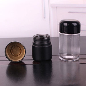 Wholesale 3.5g Dry Flowers Bottle Black Frosted Glass Cosmetic Jar Candy Gummy Glass Packaging Jar with Child-proof Cap - Product Image 2