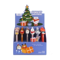 Stylos gel neutres en plastique de la série Noël, cerf, pingouin, hérisson, ours, citrouille d'Halloween, lapin mignon, encre bleue 0,5 mm