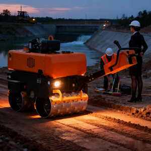 500kg Small Walk Behind Road Roller Single Drum Soil Asphalt Road Roller <b>Compactor</b> - Product Image 1