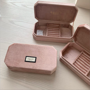 <b>Velvet</b> Jewelry <b>Box</b> Organizer with Multiple Compartments for Rings Earrings & Necklaces-Women's Travel & Home <b>Storage</b> Case - Product Image 5