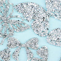 Autocollant papillon 3D en strass brillant, papillon creux, strass pour la décoration de vêtements, accessoires de cheveux, bricolage