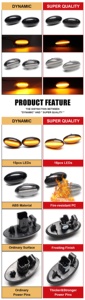 Clignotants Latéraux Dynamiques Séquentiels pour Peugeot 307 206 407 107 607 Citroën <span class=keywords><strong>C1</strong></span> C2 C3 Berlingo - Product Image 6