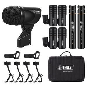 Set de Micrófonos para Batería OEM DG7 Micrófono de Condensador para Caja Instrumento de Grabación Profesional Set de Micrófonos con Cable y Maletín - Product Image 1