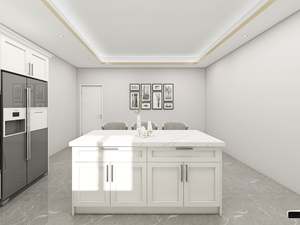 Armoires de cuisine modernes sur mesure Zofa en contreplaqué, armoire de cuisine pour salle à manger, îlot de cuisine - Product Image 4