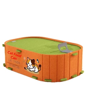 Casa para Gatos en Forma de Lata, Uso Interior, Diseño de Dibujos Animados, Para Todas las Estaciones, Cálida para Invierno, Casa Pequeña para Gatos con Rascador, Segura - Product Image 2