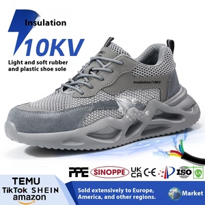 Nhà máy trực tiếp Trọng lượng nhẹ chống nghiền chống đâm thủng giày an toàn cho mùa hè ren-up đóng cửa lưới lót vật liệu bán buôn - Product Image 5