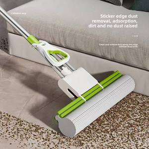 Hộ Gia Đình Công Cụ Làm Sạch Thấm <span class=keywords><strong>Pva</strong></span> Mềm Mại Miếng Bọt Biển Lau Tự Gấp Ép Lau Với Mở Rộng Thép Cực Cho Sàn Làm Sạch - Product Image 4