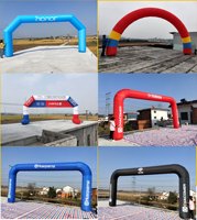 Arche d'entrée gonflable publicitaire extérieure imperméable de qualité supérieure avec logo imprimé et tailles personnalisées