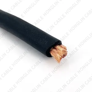 Flexible Cable Welding Cable 450/750V Certification Rubber 10 Awg 2/0 Gauge Awg Copper conductor rubber Insulated welding cable