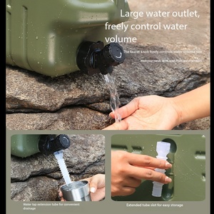 Seau de stockage d'<span class=keywords><strong>eau</strong></span> portable en plastique PE écologique avec robinet pour activités de plein air, randonnée, voyage et camping - Product Image 5