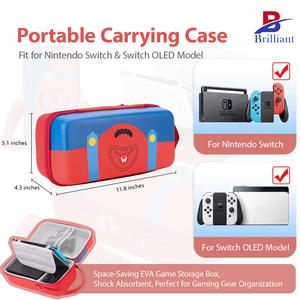 Estuche Rígido de EVA Rojo con Diseño de <span class=keywords><strong>Mario</strong></span> <span class=keywords><strong>3D</strong></span>, Estuche de Viaje Portátil de EVA, Estuche para Juegos para <span class=keywords><strong>Switch</strong></span> 2, Bolsa de Almacenamiento con Cierre de Cremallera - Product Image 5