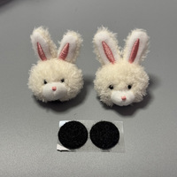 Décoration de casque en forme de tête d'animal en peluche, mignonne, amovible, lapin ou ours, à dégagement rapide, accessoires pour moto et ski
