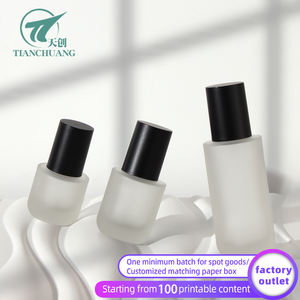 Fornitura Immediata: Set per la Cura della Pelle - Materiale di Imballaggio, Flacone Vuoto in Vetro Trasparente con Pompa per Essenza e Lozione + Contenitore per Crema Viso - Product Image 2