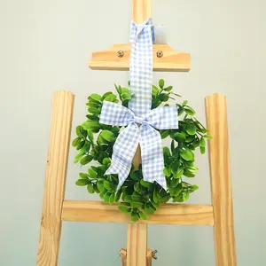 blue and white artificial Kitchen Cabinet Wreath spring green wreath artificial flower for home decoration