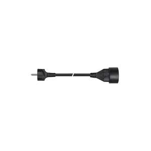 CABLE DE EXTENSIÓN Perel-3 m-NEGRO-3G1.5-ENCHUFE FRANCÉS - Product Image 2