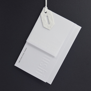 Custom Own Brand Logo Paper Pvc Jeans Paper Hangtags Personalizada Ropa Etiqueta de papel - Product Image 4