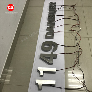 Led 3d segnaletica esterna in metallo retroilluminato Logo del segno del numero con lettera retroilluminata di marca del negozio - Product Image 6