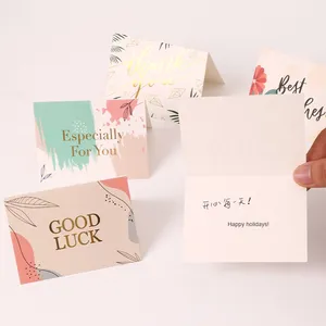 Carte de <span class=keywords><strong>voeux</strong></span> créative en feuille d'or «Merci» Conception de bénédiction d'anniversaire <span class=keywords><strong>simple</strong></span> et fraîche Message manuscrit Carte-cadeau en papier Noël - Product Image 2