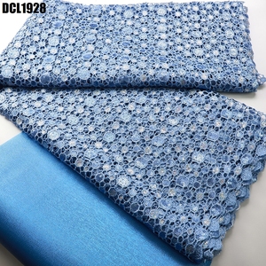 Tela bordada soluble en agua de alta calidad, la más nueva tela de encaje de cordón grande Aso Ebi elegante y cómoda para vestido de novia de <span class=keywords><strong>mujer</strong></span> - Product Image 3