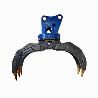 Grappin hydraulique multifonctionnel de haute qualité pour excavatrice, grappin rotatif pour bois et grumes, avec garantie d'un an