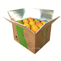 Vente d'usine de boîtes en carton : Boîtes isothermes personnalisées en carton avec feuille d'aluminium, boîtes d'expédition isothermes pour fruits et légumes
