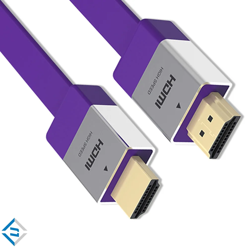 LJ Flat 8K 3D HDMI Cable 1m 1.8m 2m 3m 5m 8m 10m 15m 20m HDMI Cable 3840p 2160p 24KGold Plated Video